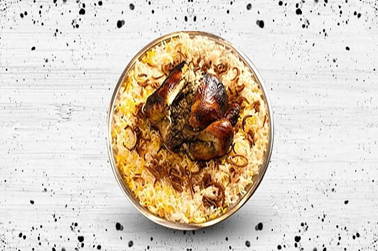 Half A Grilled Chicken On Coals With Shabbi Rice - Half A Chicken
