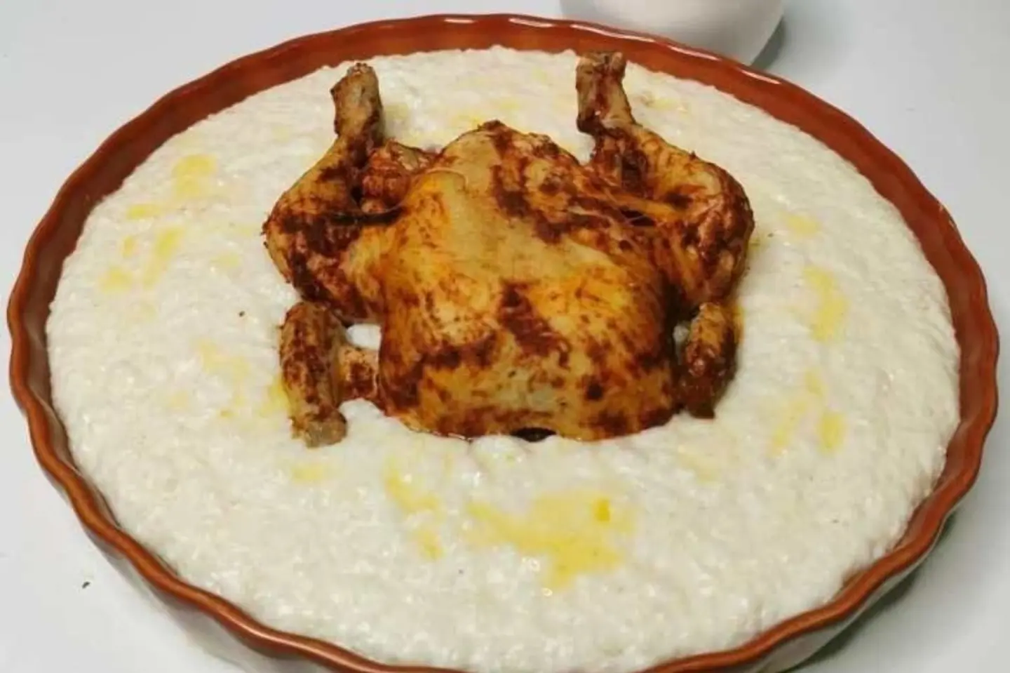 A Piece Of Chicken With Boiled Taif Rice - A Half Of Chicken With Boiled Taif Rice