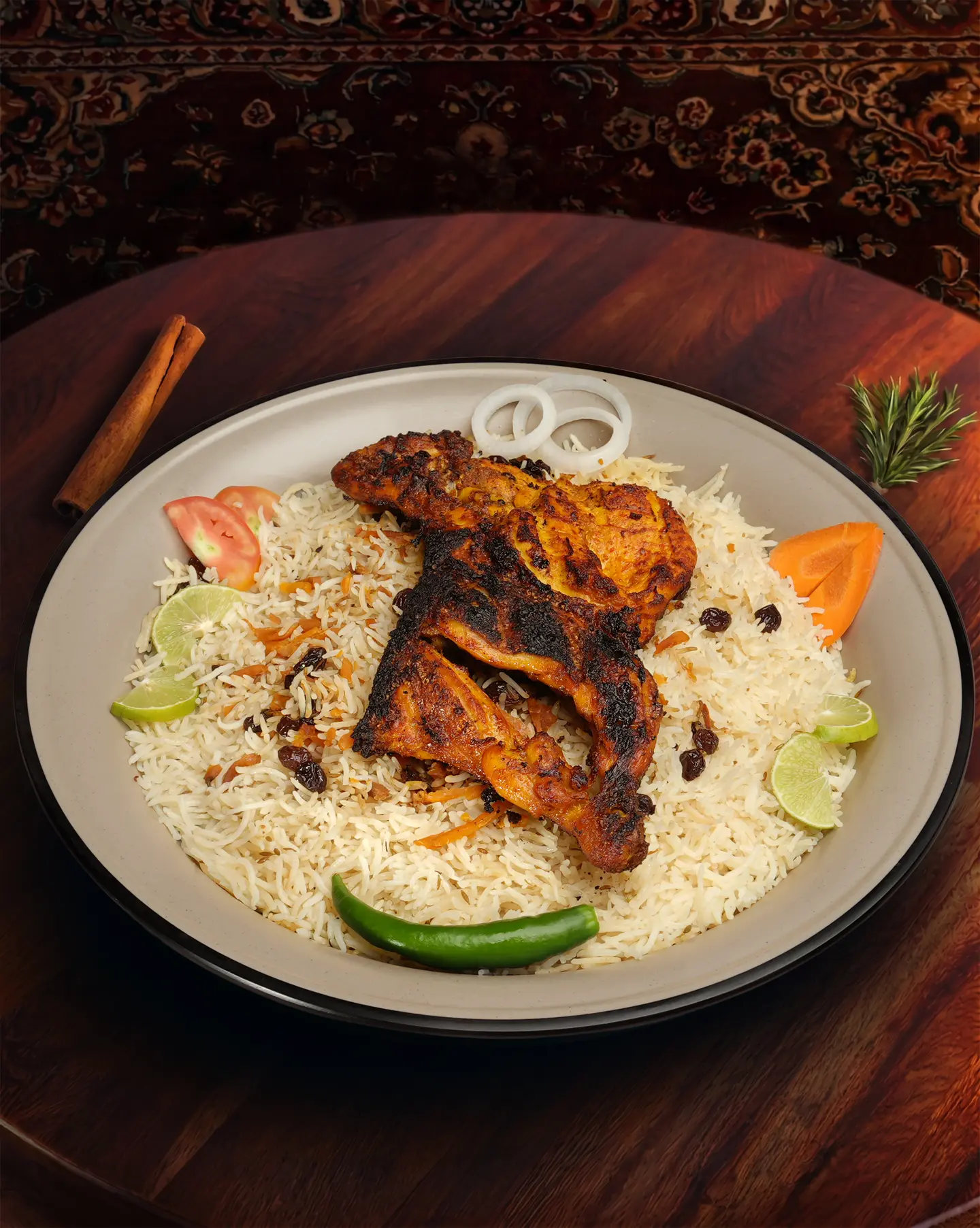 Half Charcoal Chicken - Without Rice