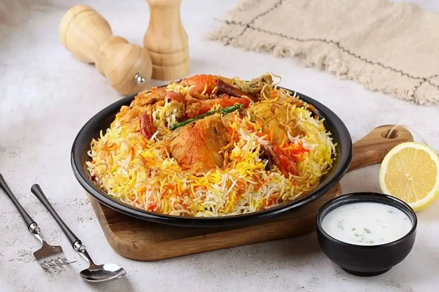 Biryani Rice With Grill Chicken - Half A Chicken