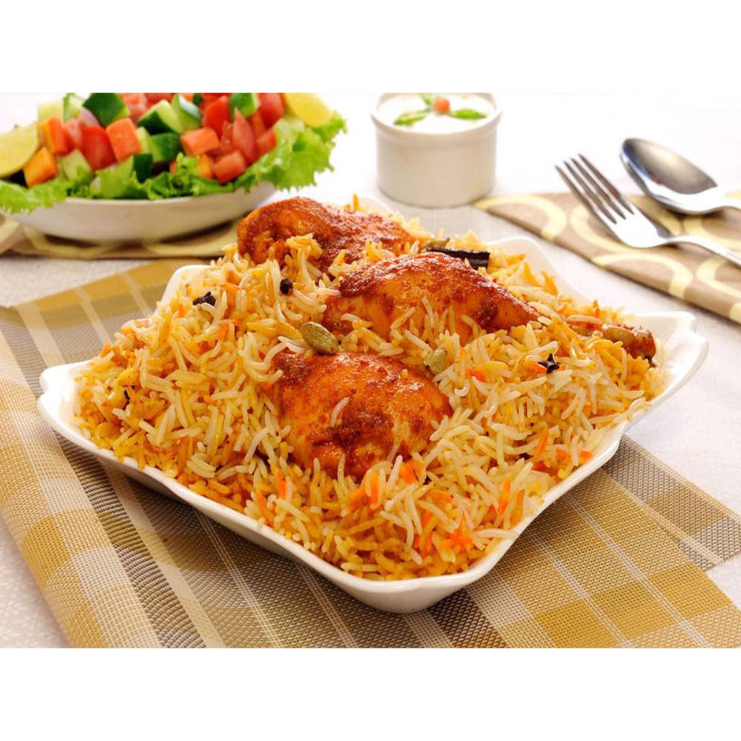 Fried Chicken With Rice - Half A Chicken