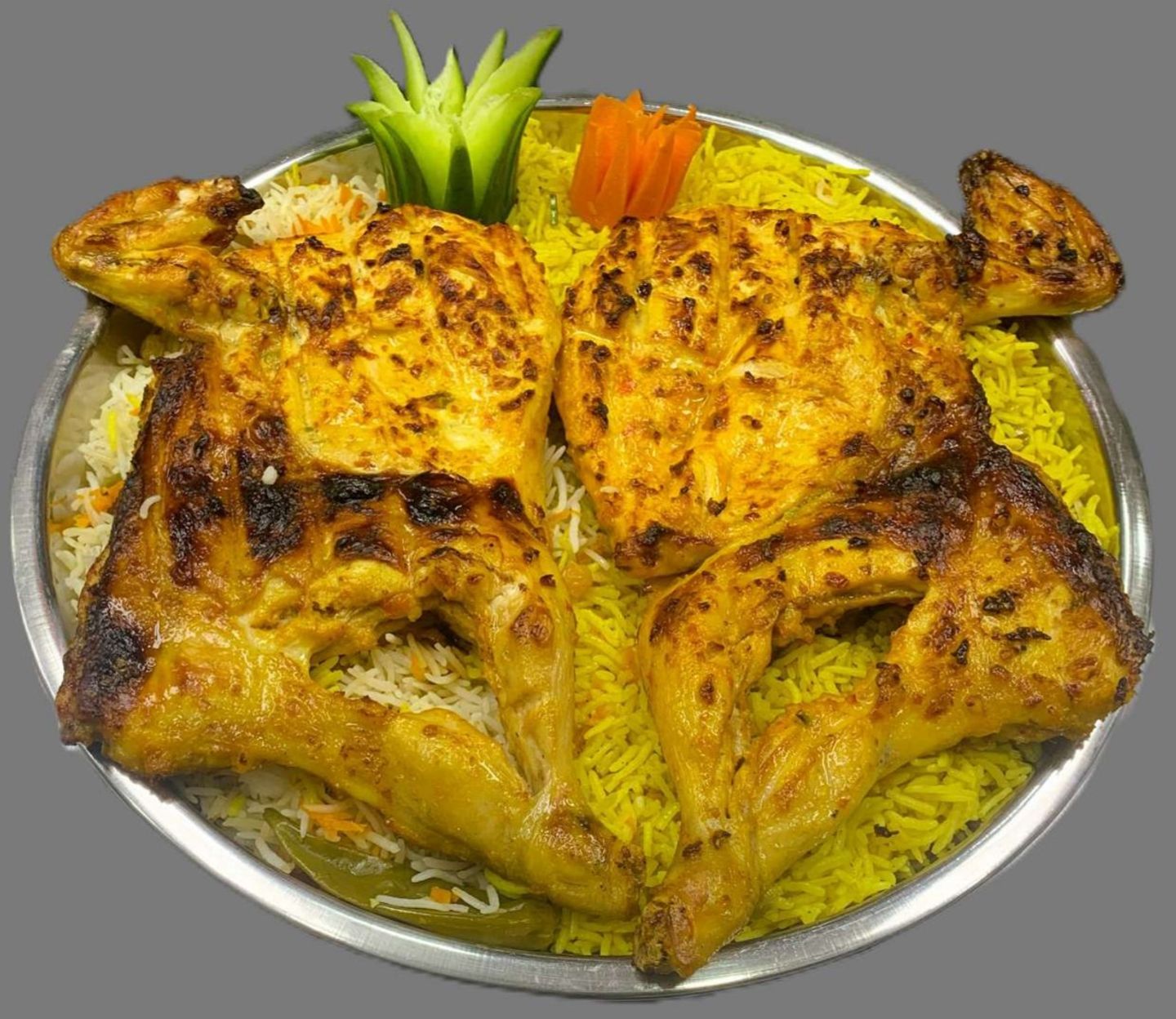 دجاج على الفحم مع خبز - ربع دجاجة