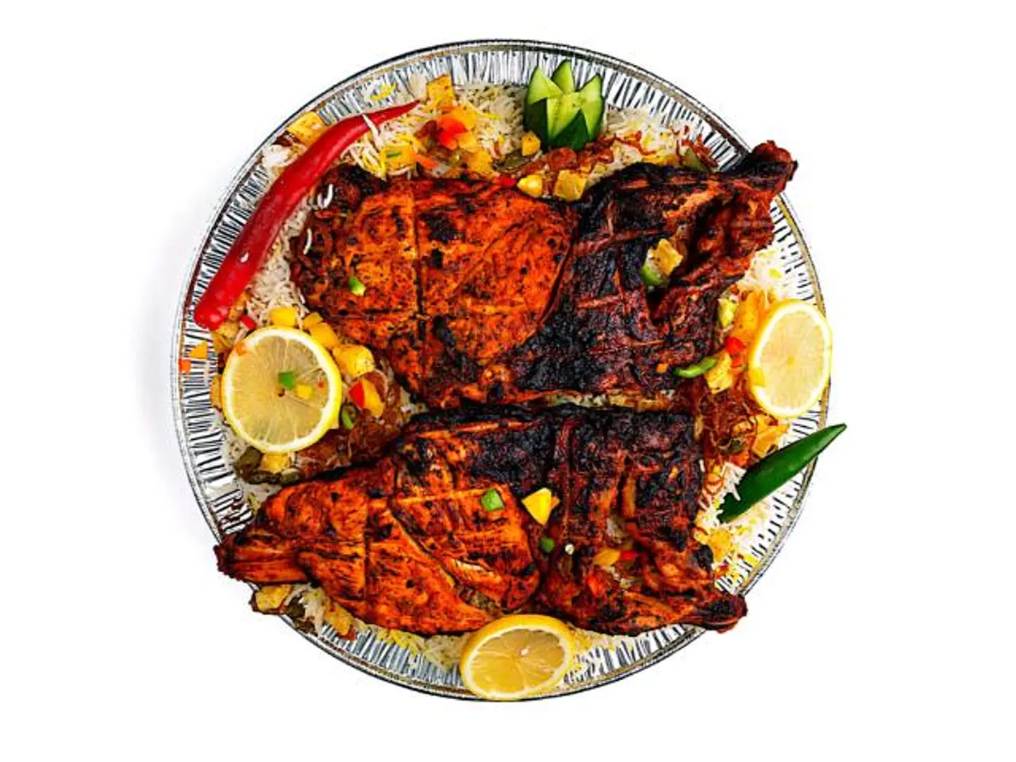Charcoal Grilled Chicken With Kabsa Rice - Medium