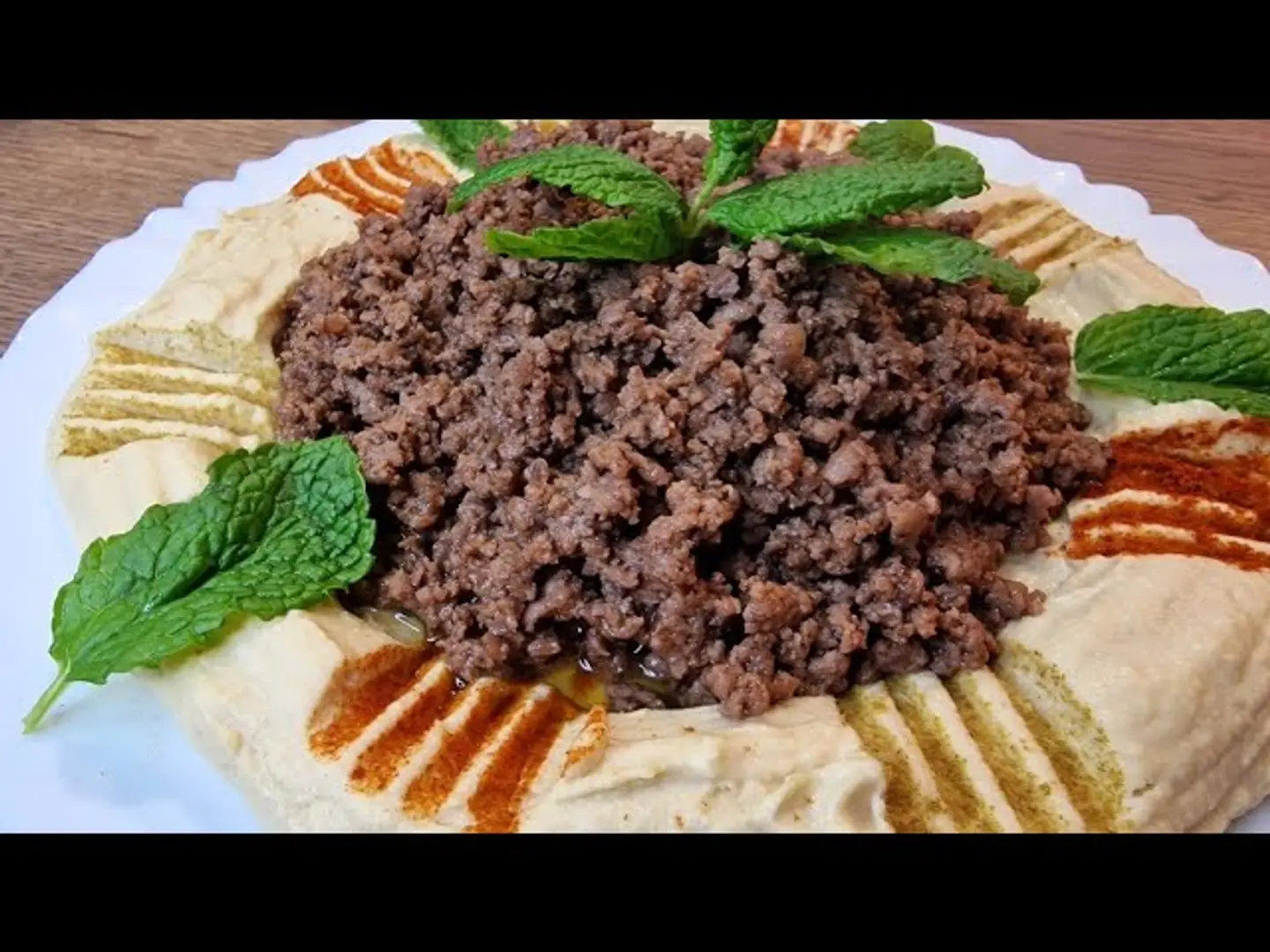 صحن حمص لحم - كبير