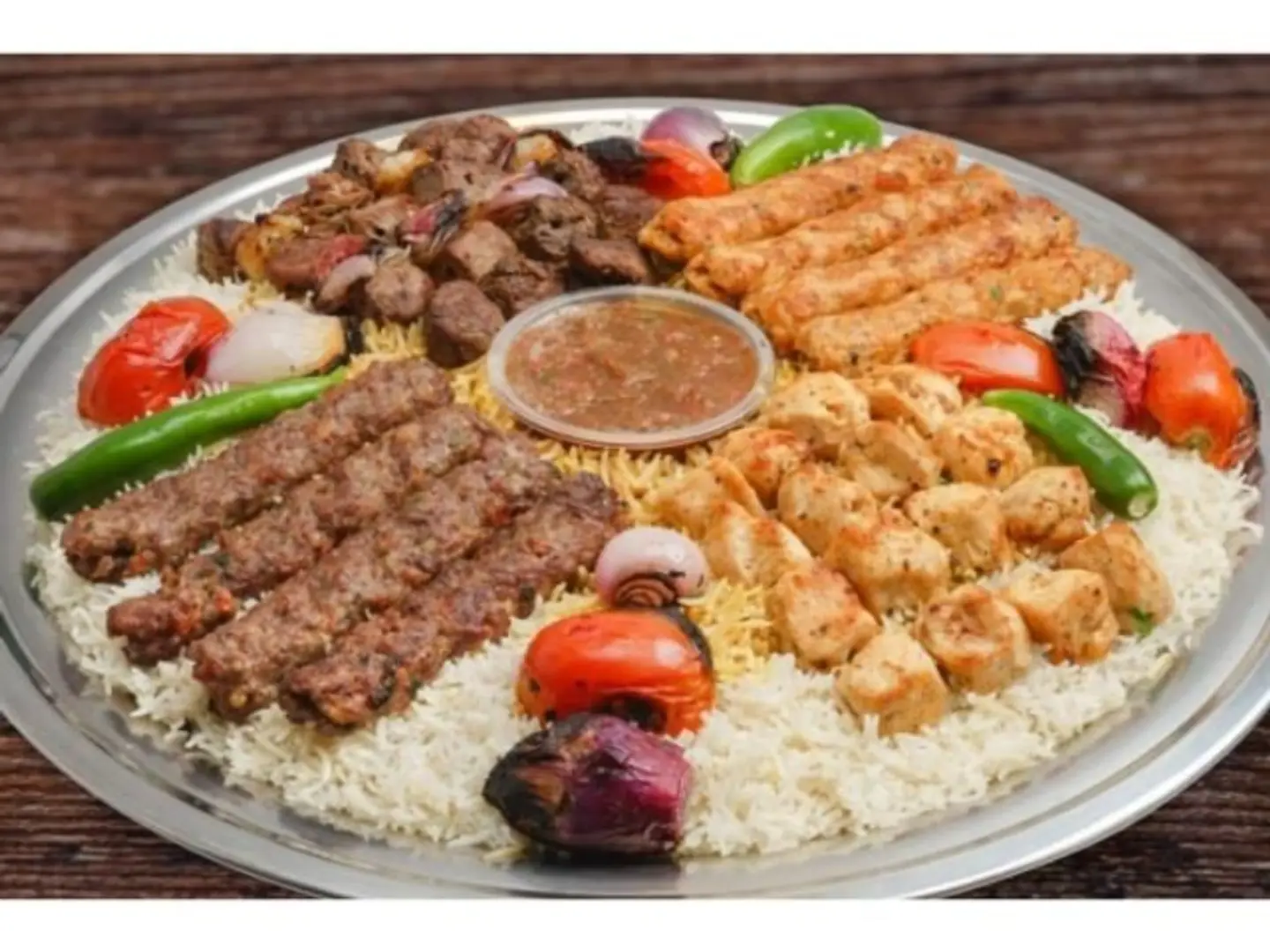 Mixed Meat And Chicken Grilled Platter With Rice - Small