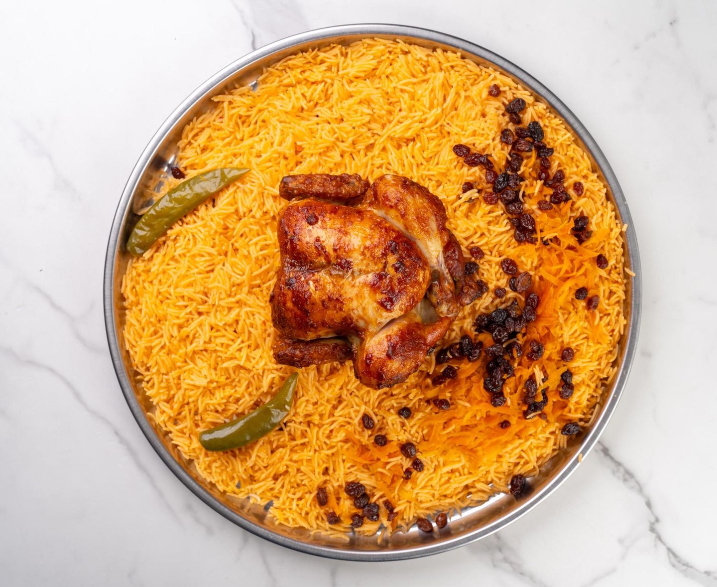 دجاج شواية مع أرز - ربع دجاجة