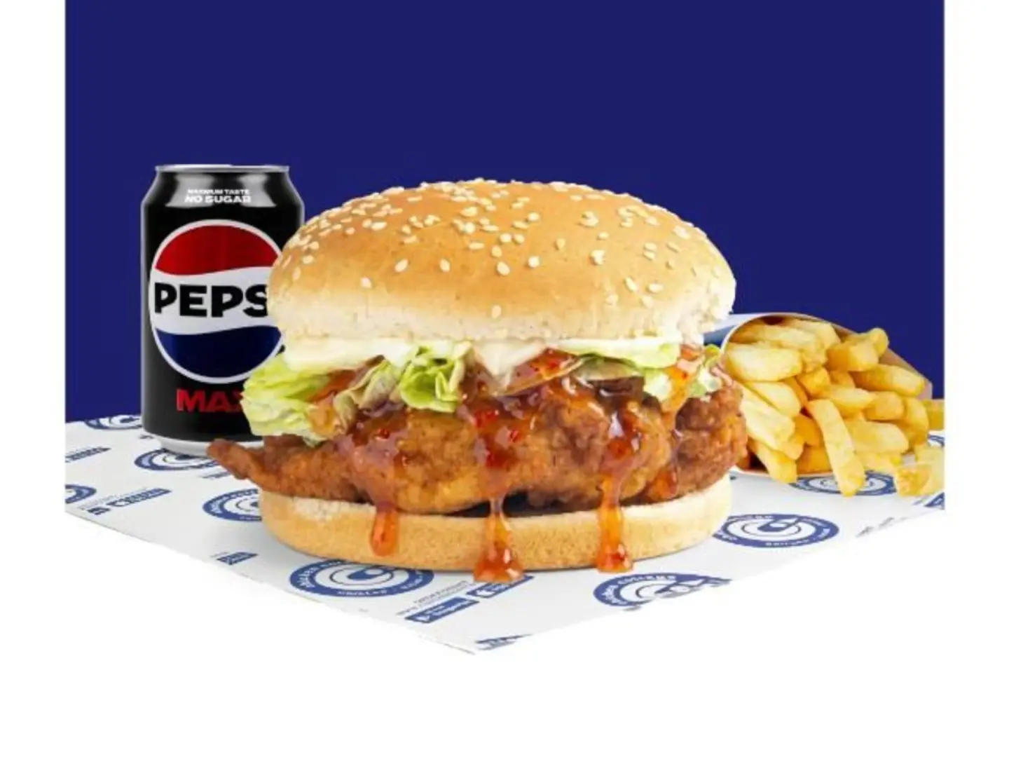 Sweet Chilli Chicken Burger Meal - Regular