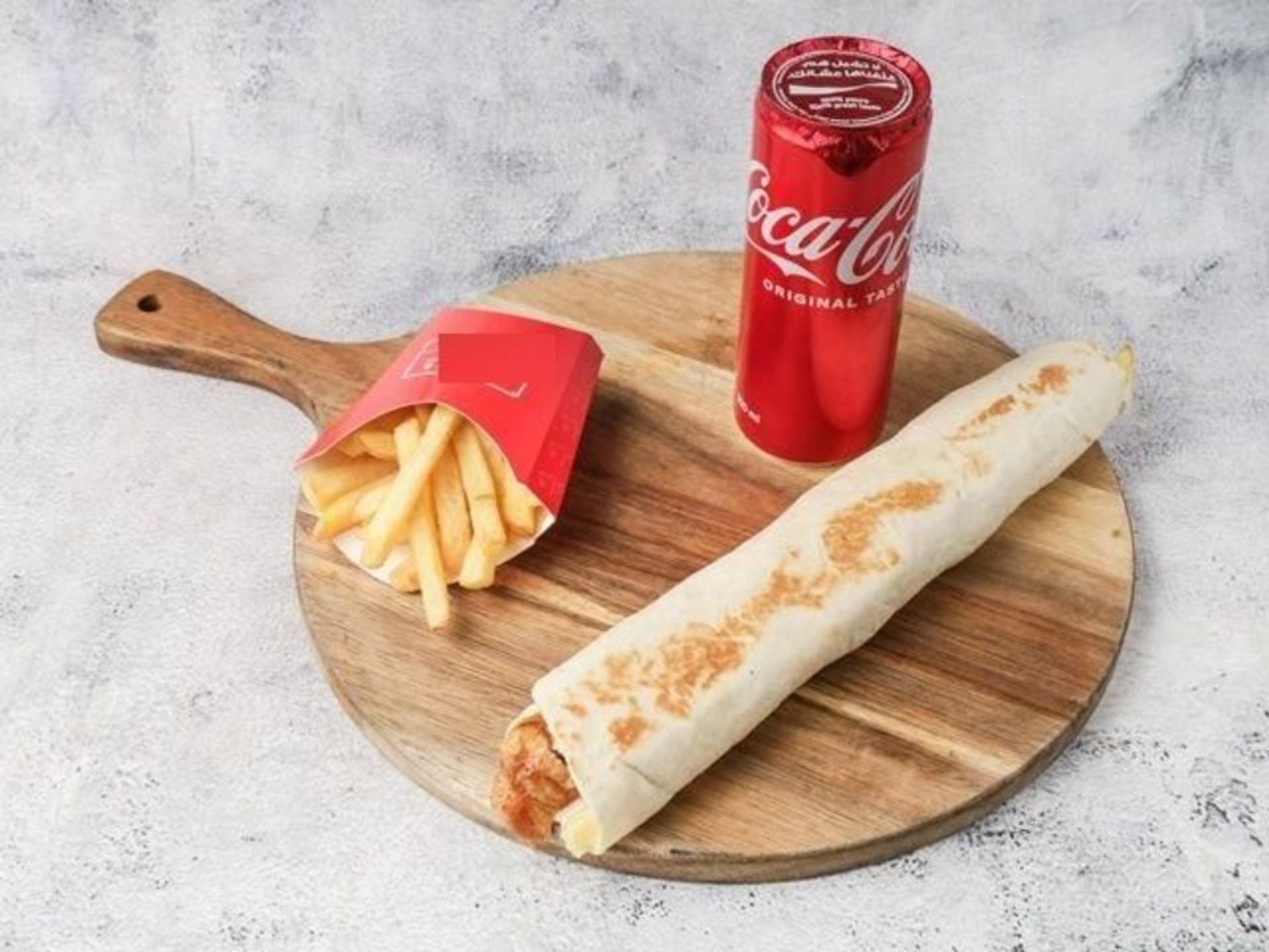 صاروخ مع بطاطس مع مشروب - عادي