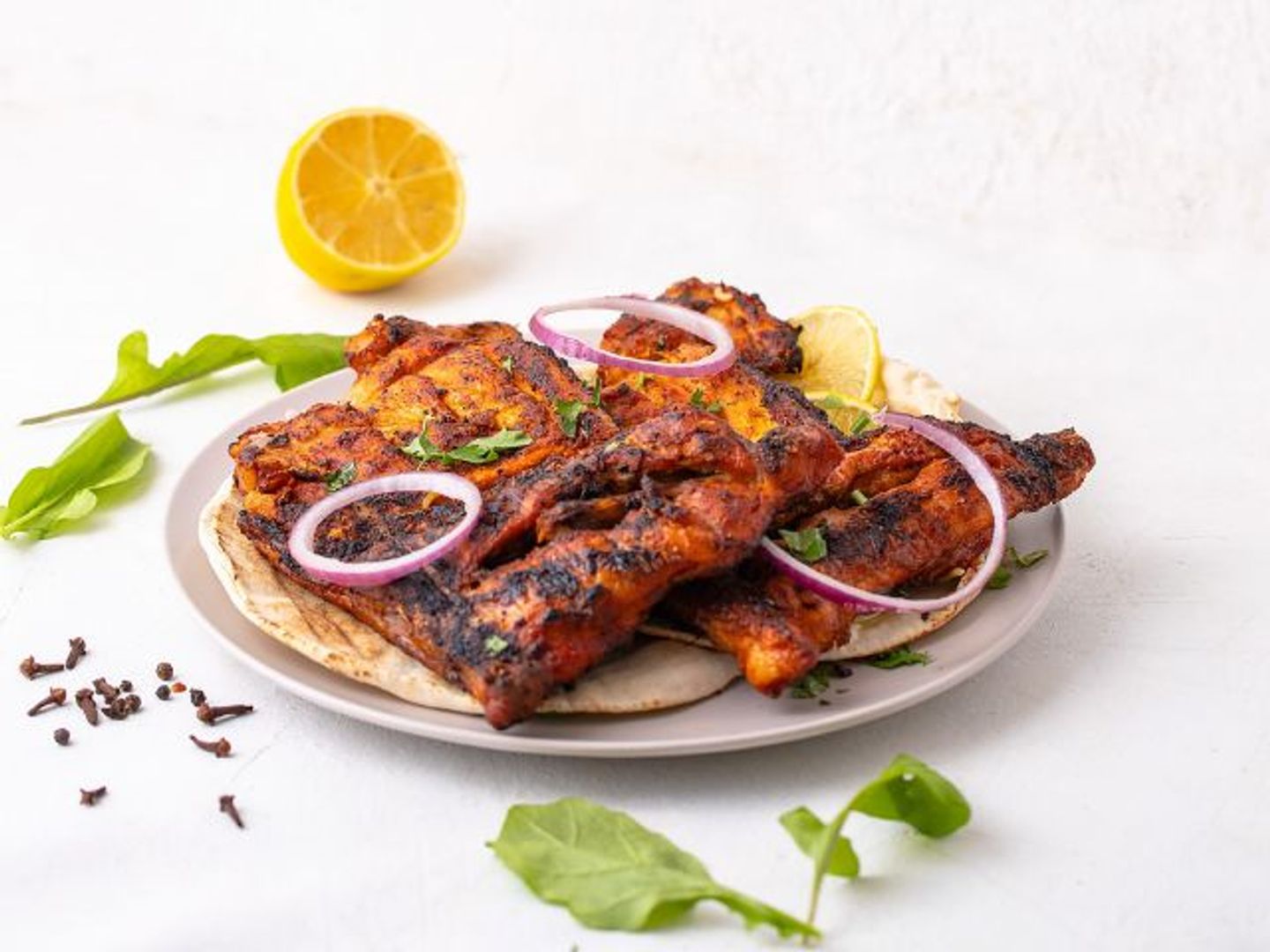 دجاج عالفحم سادة - نصف حبة دجاج