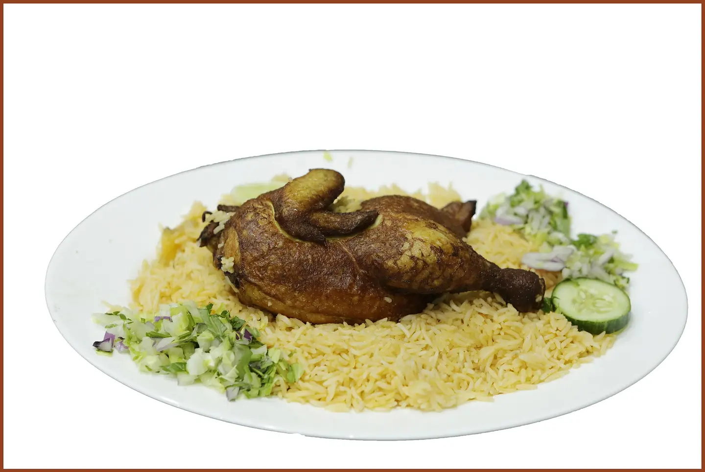 Fried Chicken With Rice - Half