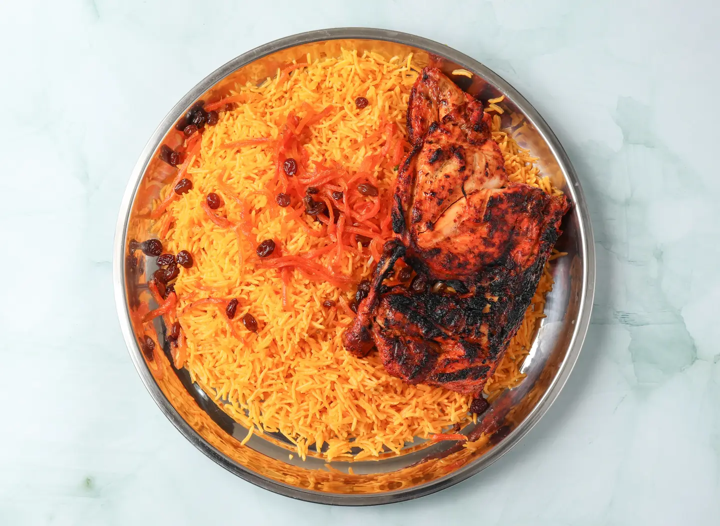 Charcoal Chicken With Rice - Half A Chicken