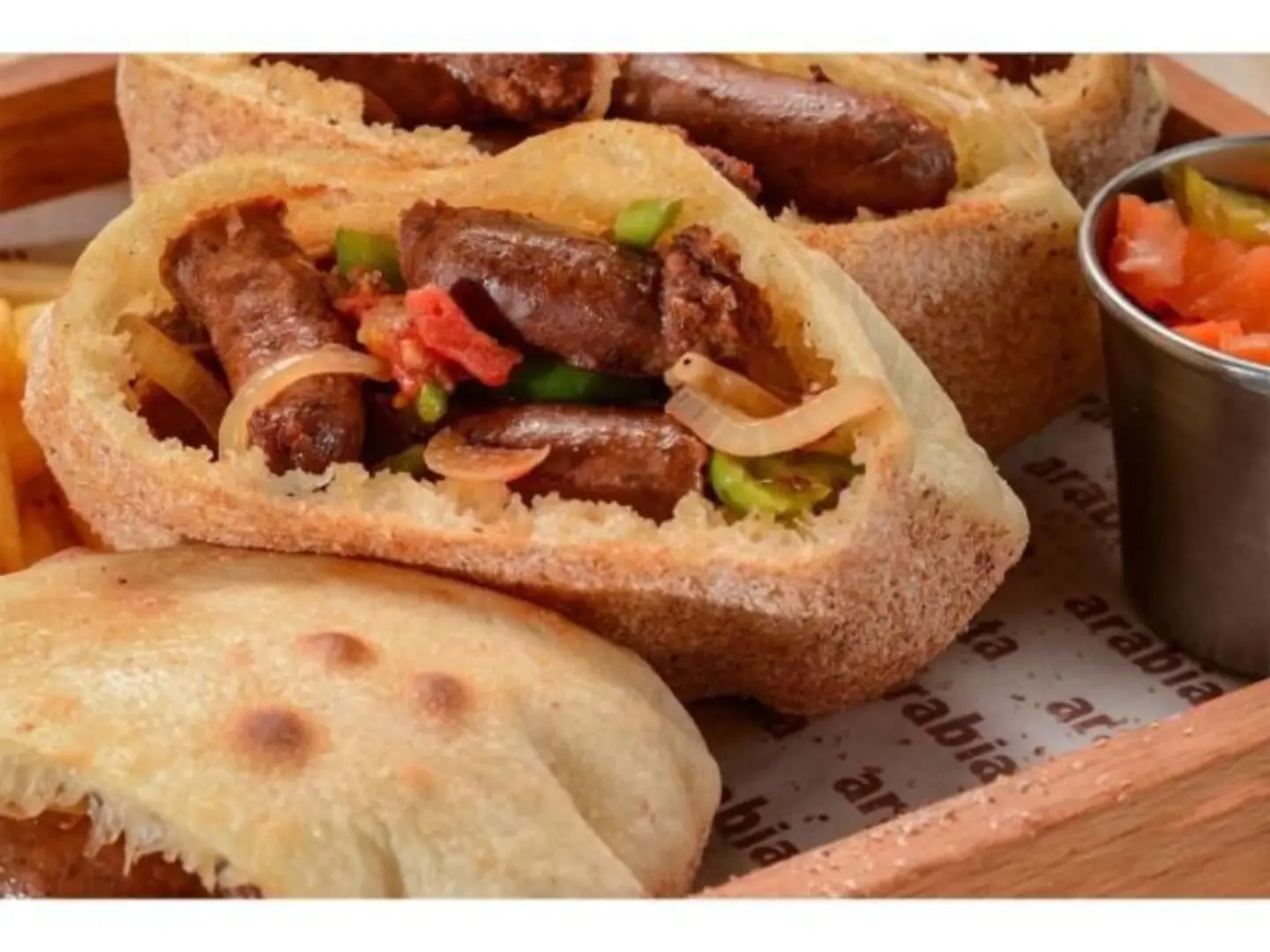 Egyptian Baladi Bread Sandwich - Chicken