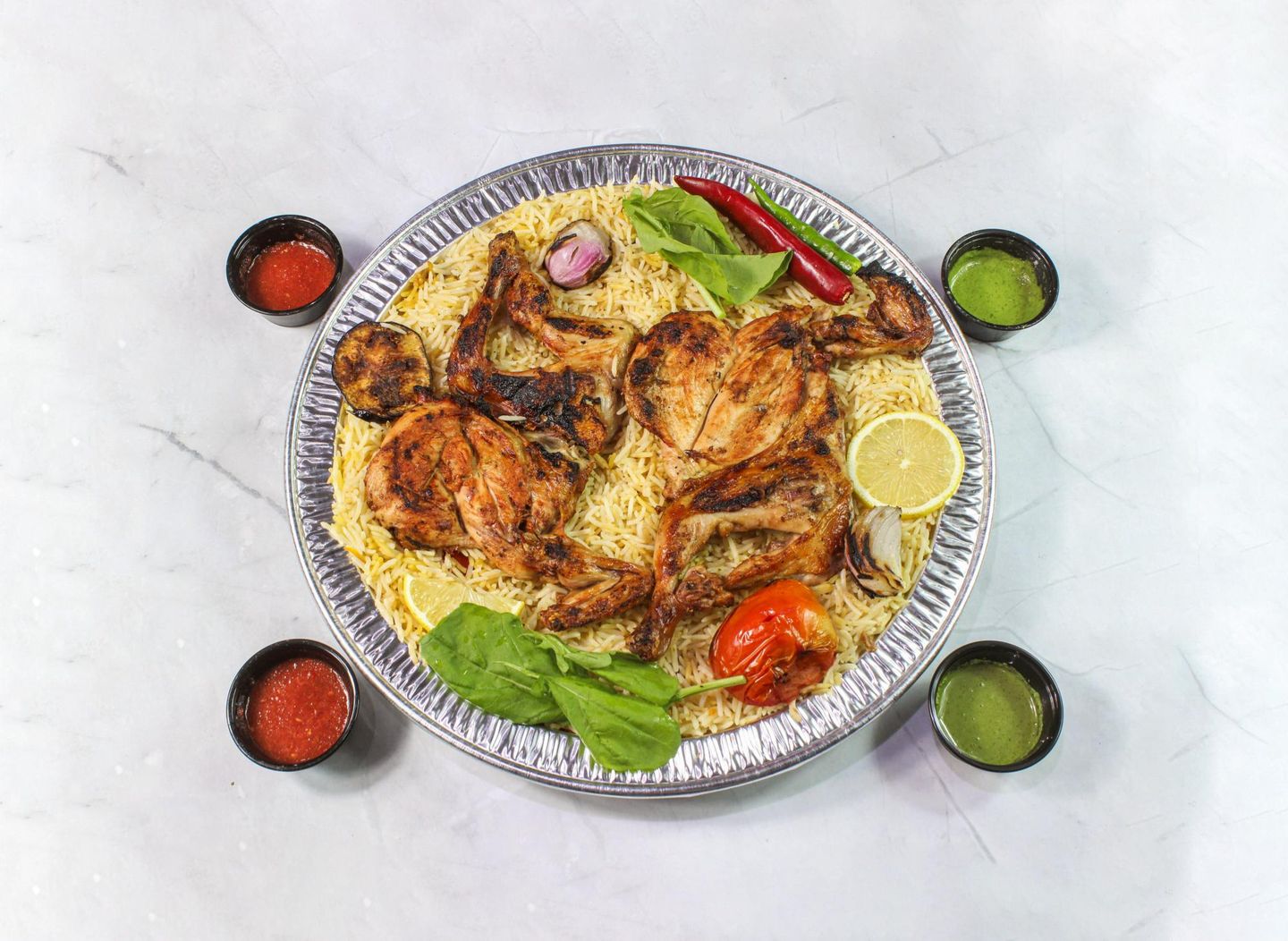 مشوي على الجمر - نص حبة دجاج