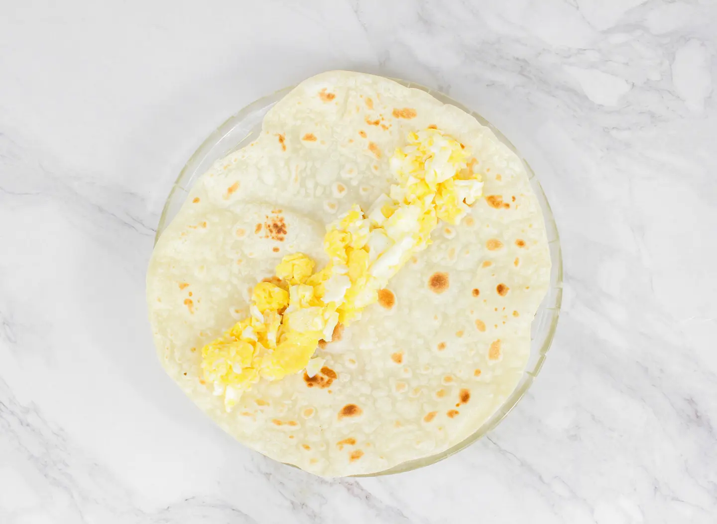 Fried Eggs Plain Saj Bread - Small