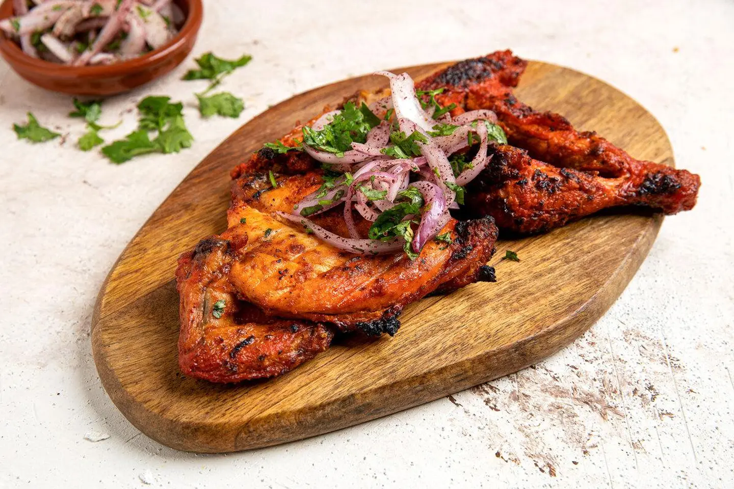 دجاج على الفحم سادة - نص حبة دجاج