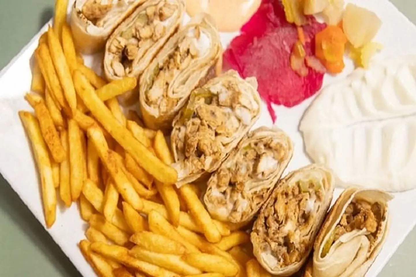 طبق شاورما عربي - دبل