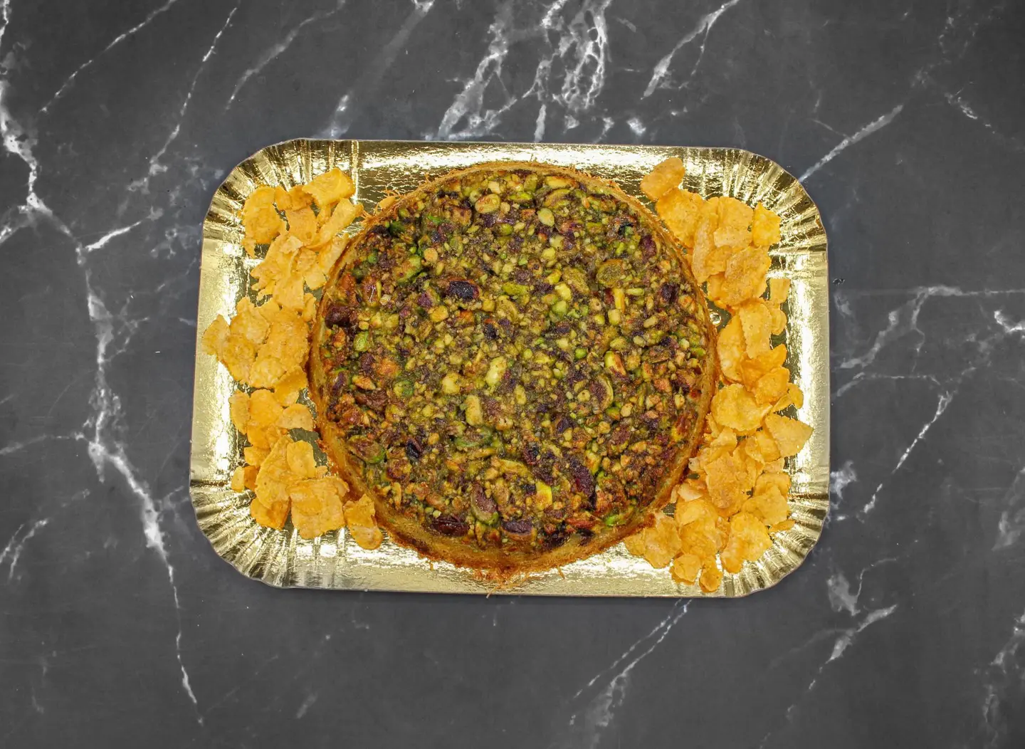 Pistachio Cream Kunafah With Cheese - Small