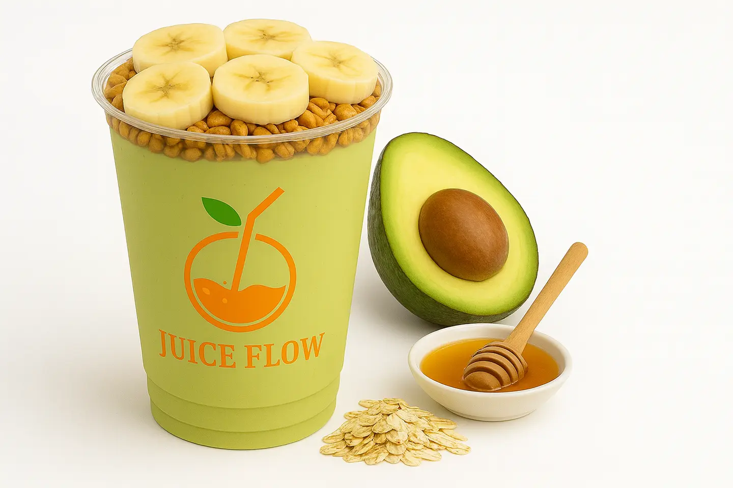 أفوكادو شوفان وموز وعسل - صغير