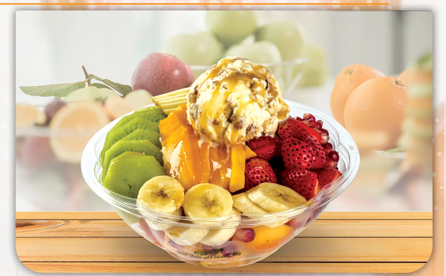 Fruit Slat With Ice Cream   Dish - Medium