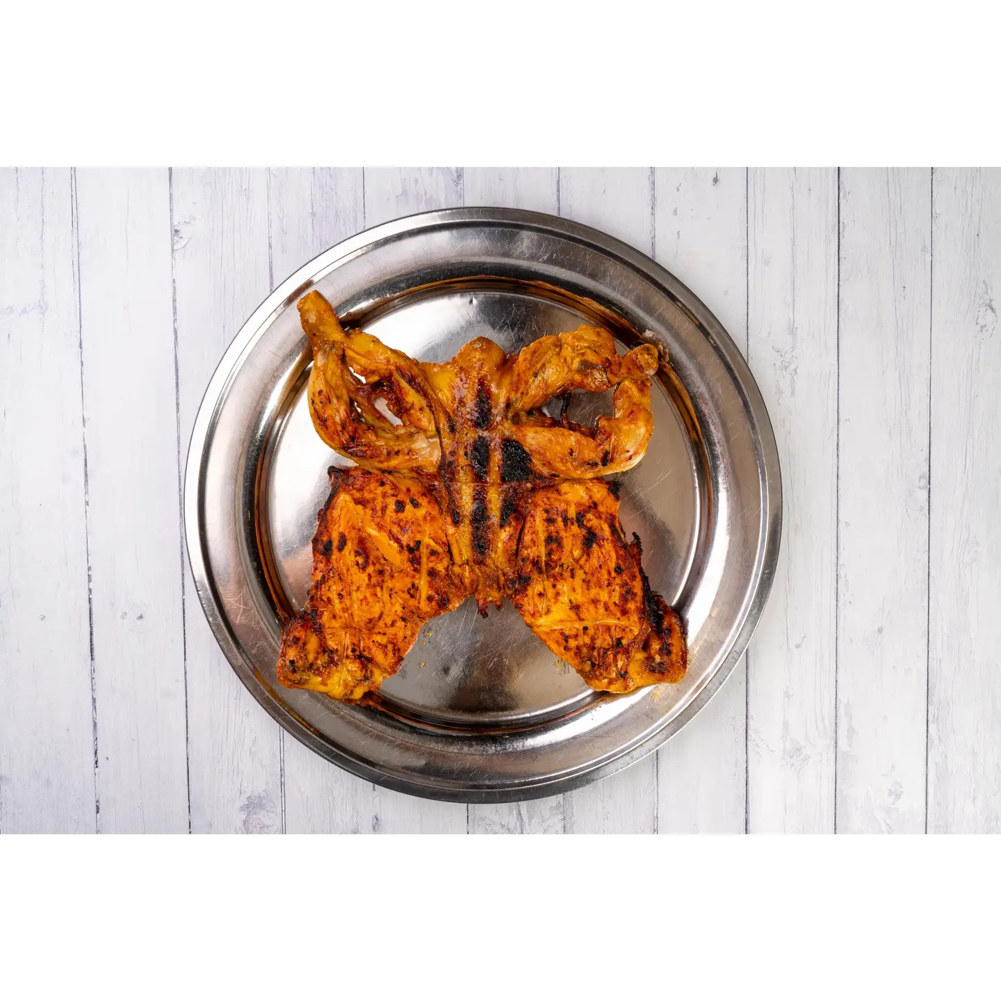 حبة دجاج على الفحم - مع أرز