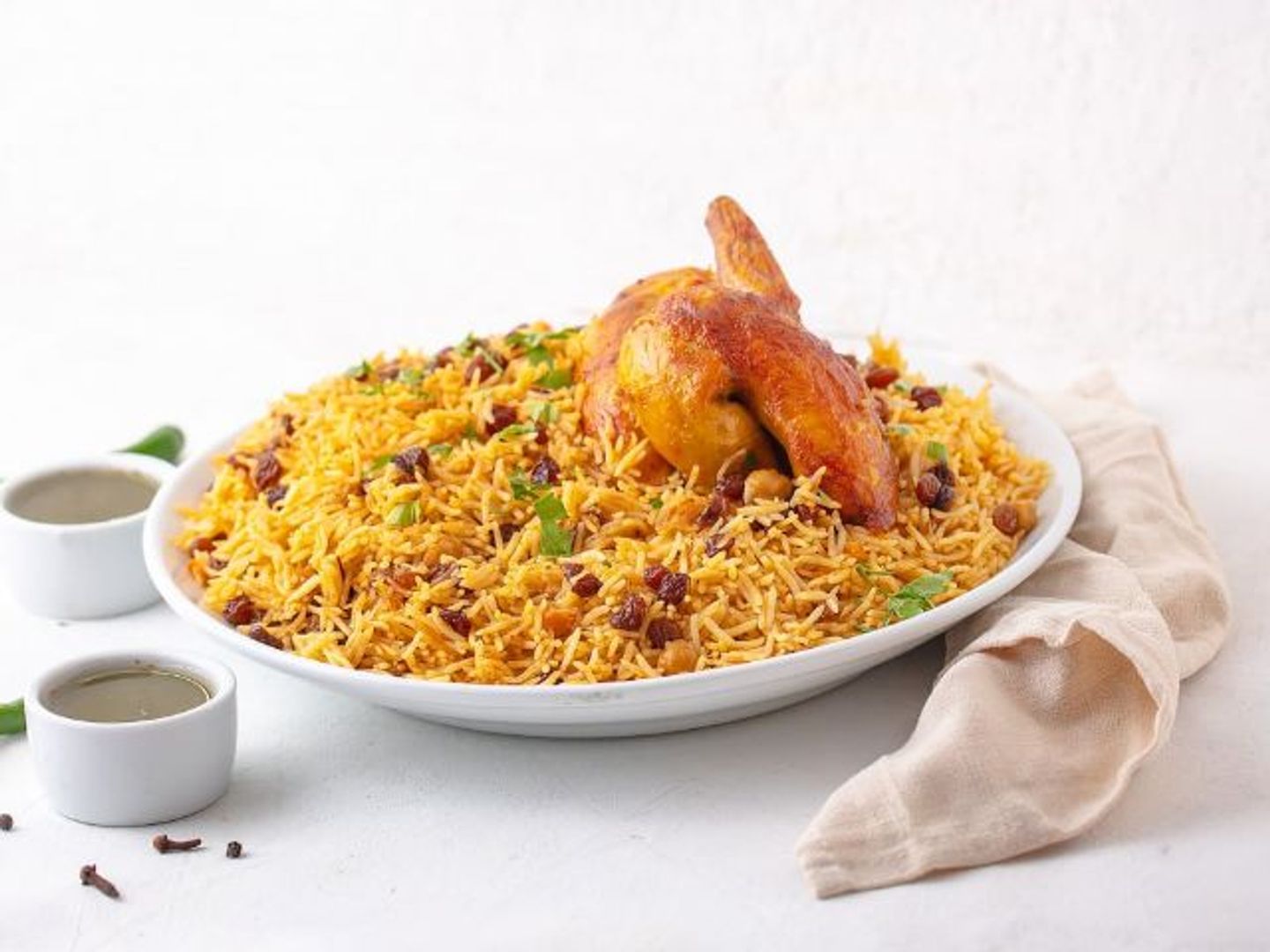 دجاج شواية مع الأرز - نصف حبة دجاج