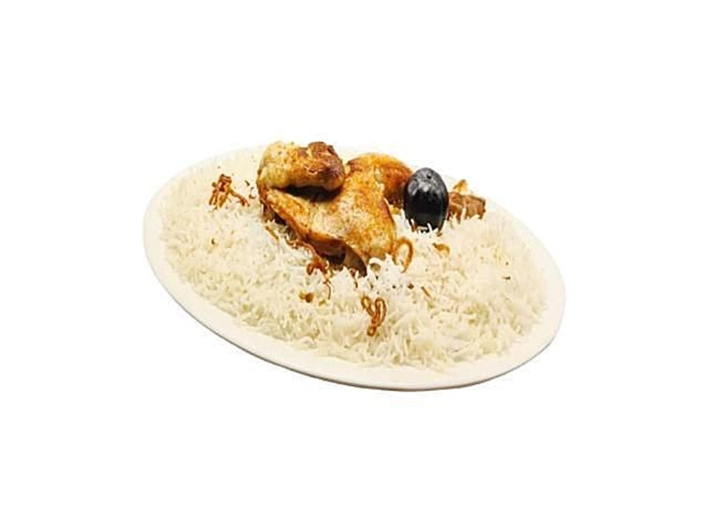 نصف دجاج محمر - مع الأرز