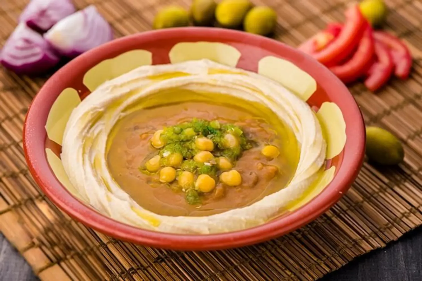 Hummus Dish With Foul - Small