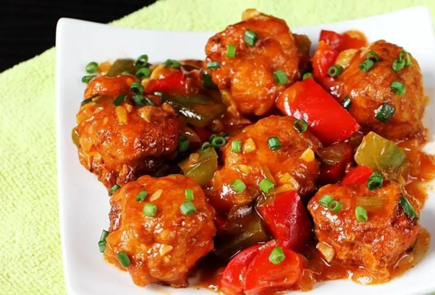 منشوريا الدجاج - شبه رطب