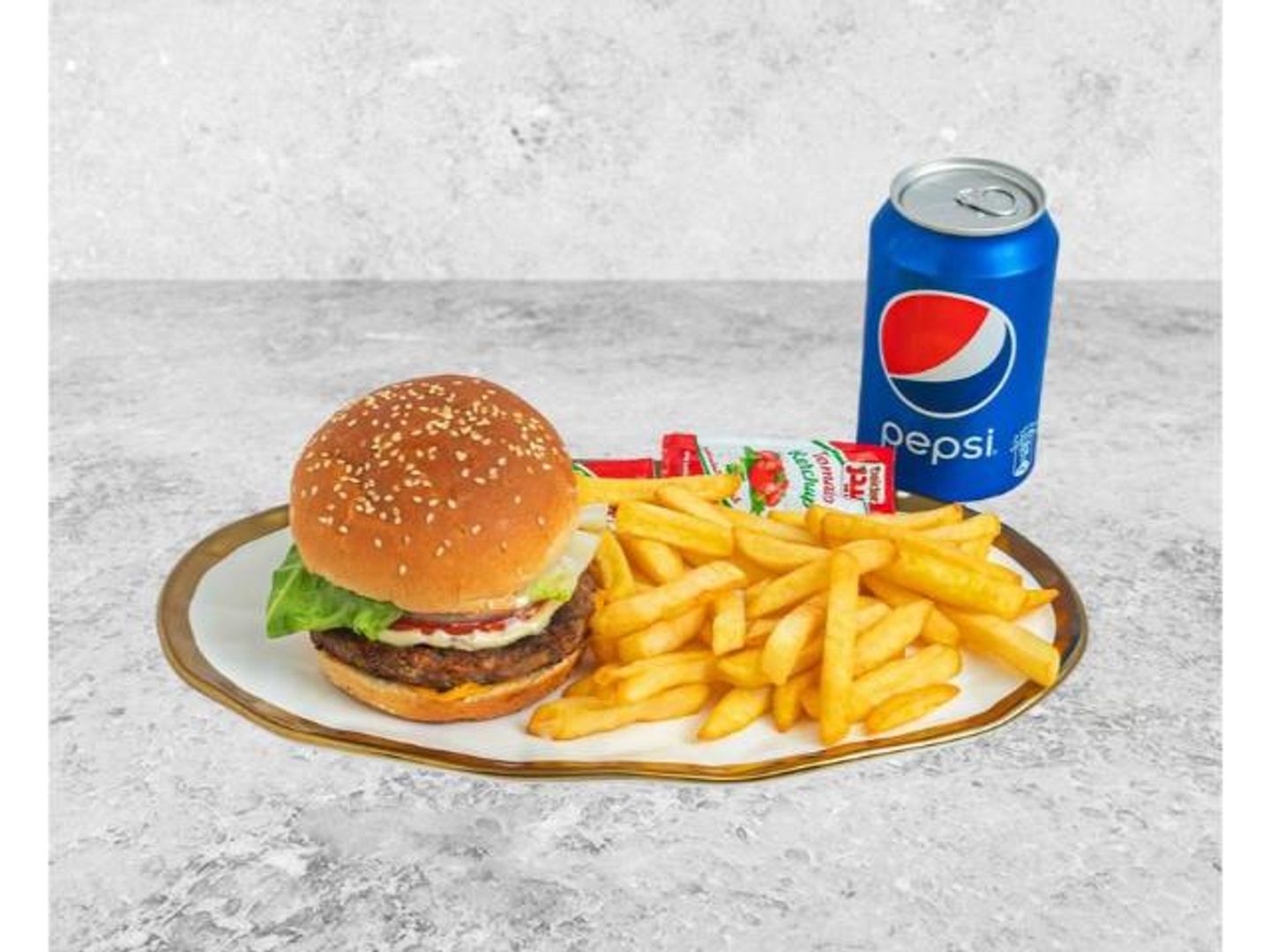 Beef Burger Meal - Without Cheese