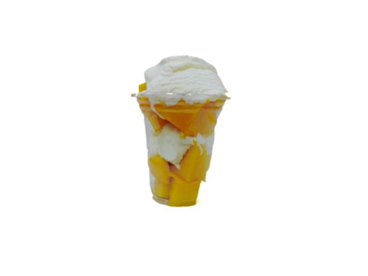 Mango With Fruit Pieces Topped With Ice Cream - Small