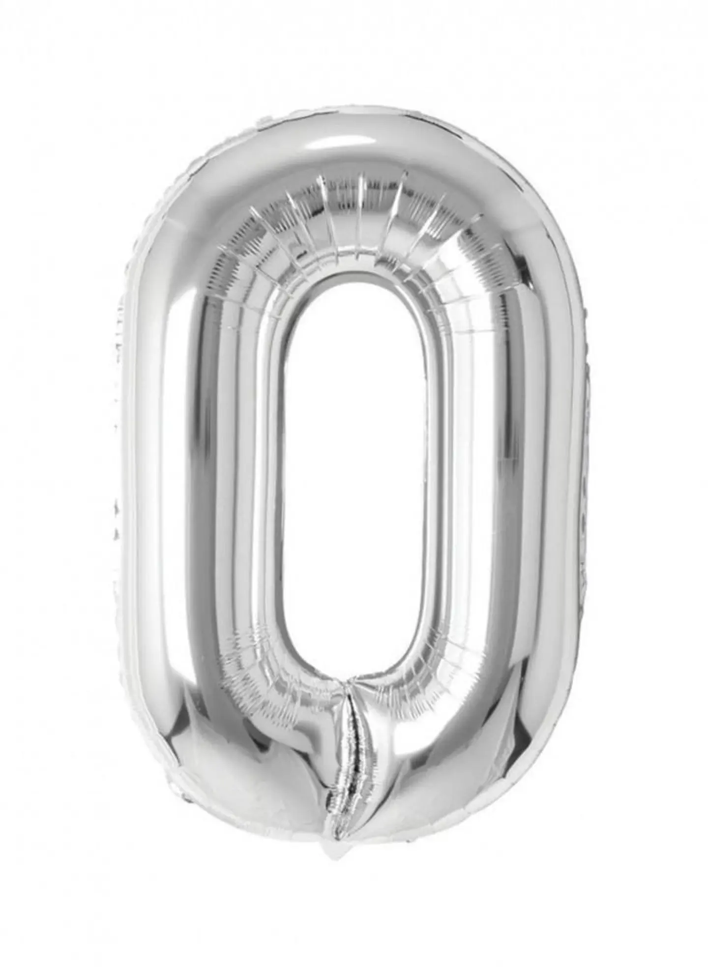 بالون بالرقم 0 - فضي