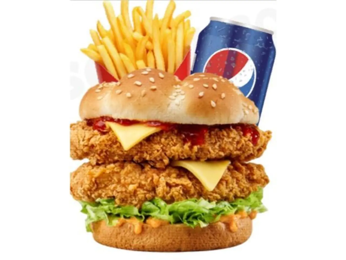 Double Zinger Burger Combo - Medium