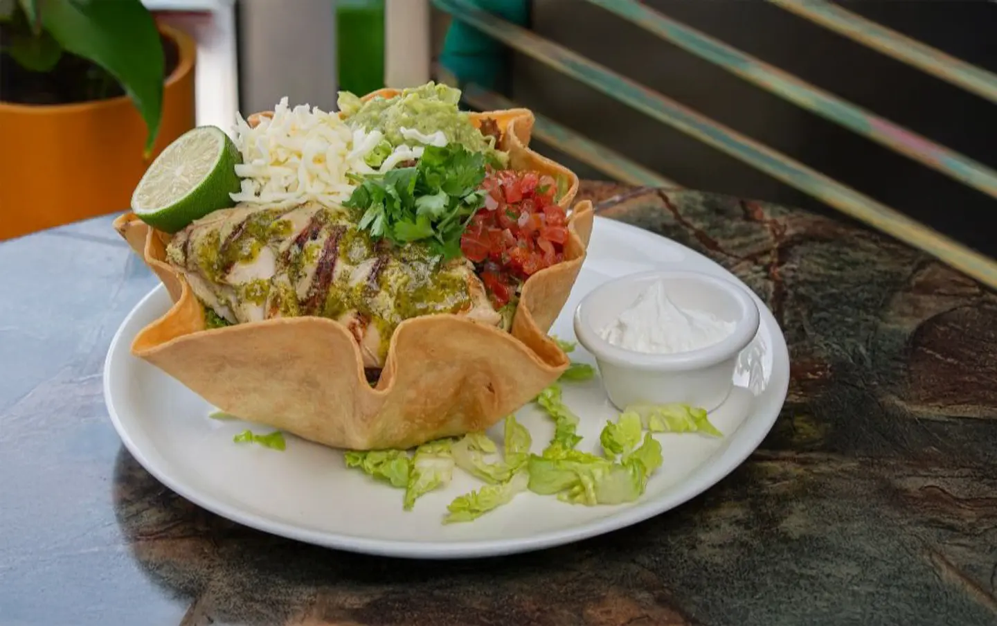 The Tostada Salad - Grilled Veggies