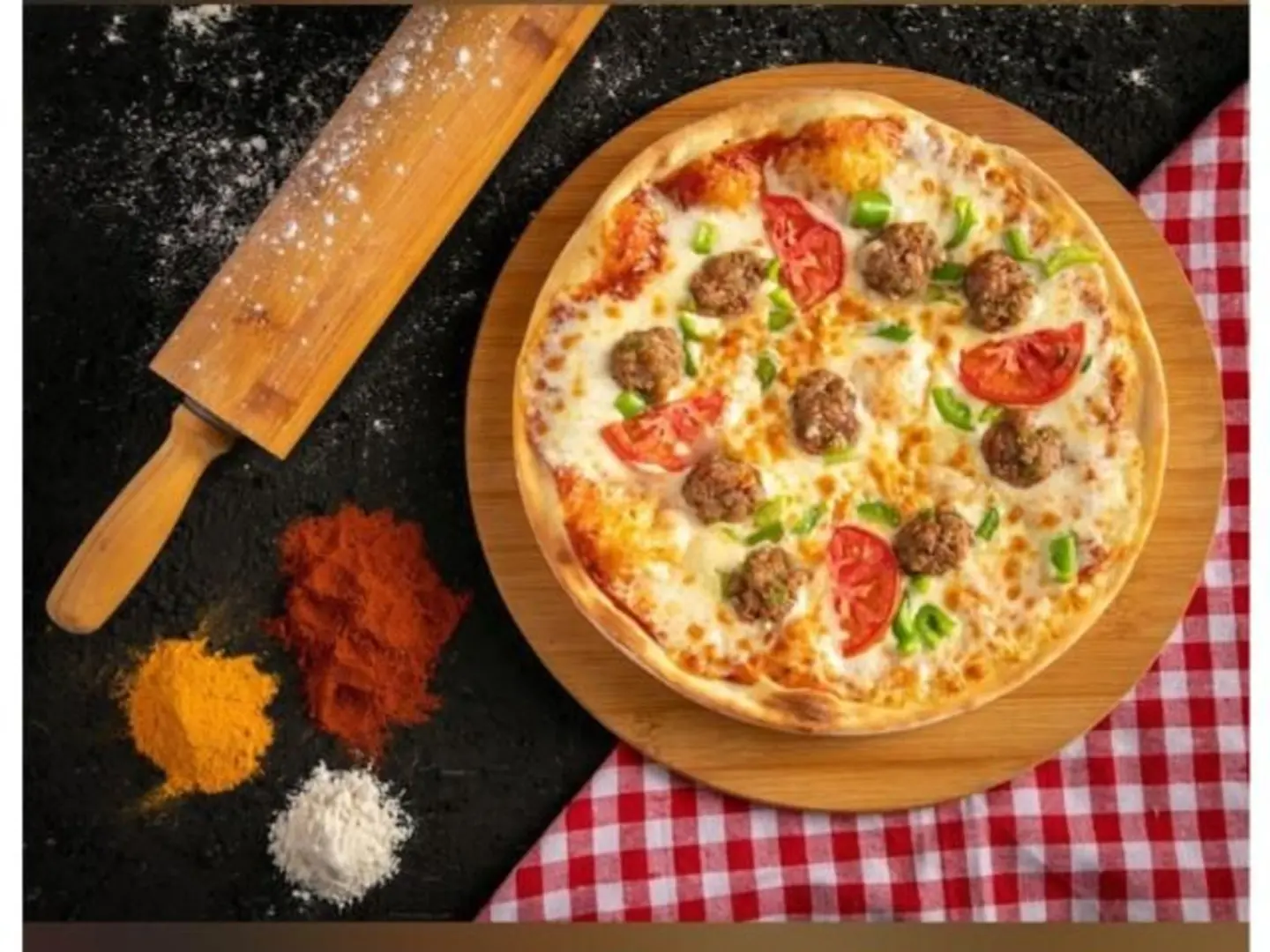 Homemade Meatball Pizza - Small