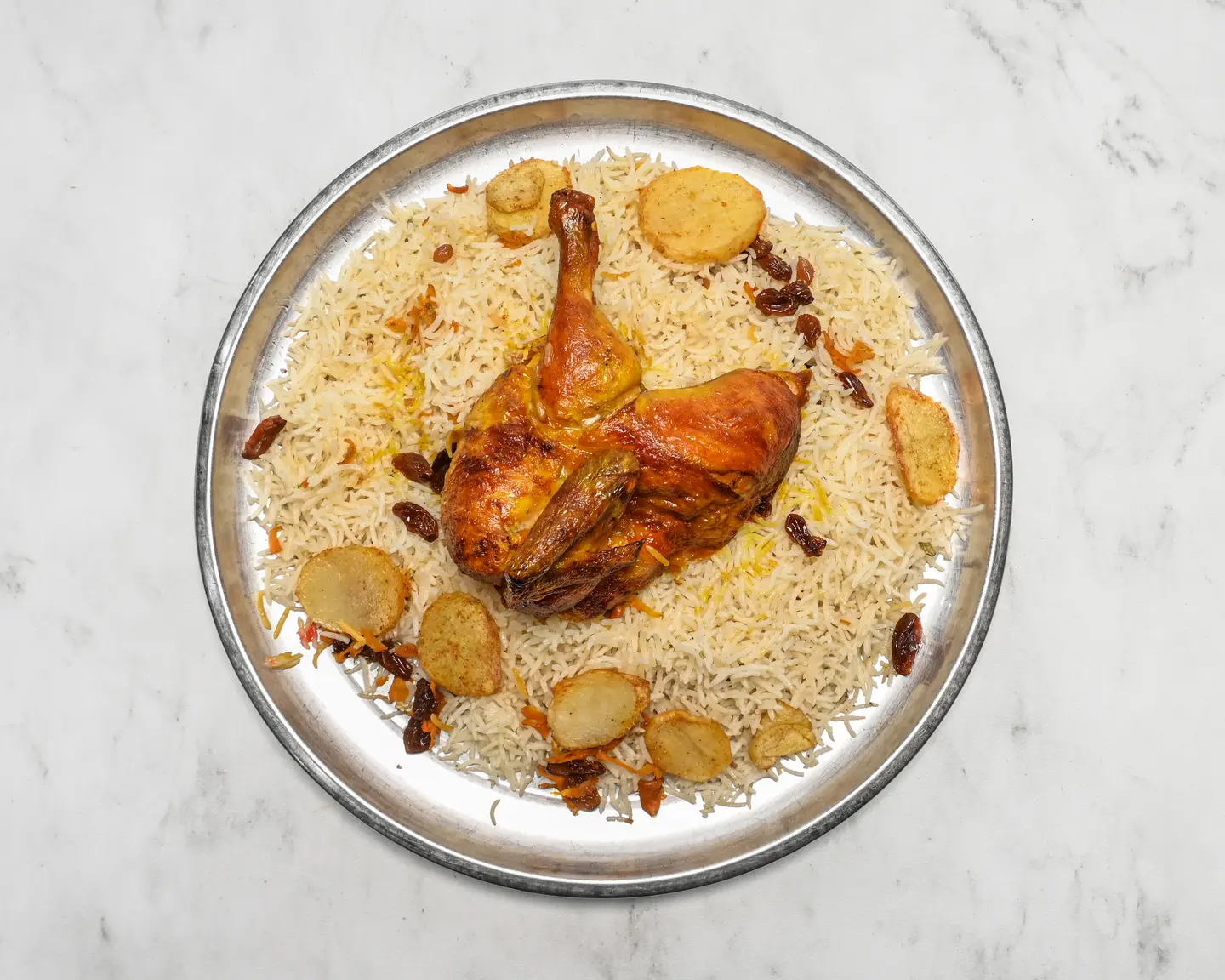 دجاج شواية مع أرز - ربع دجاج
