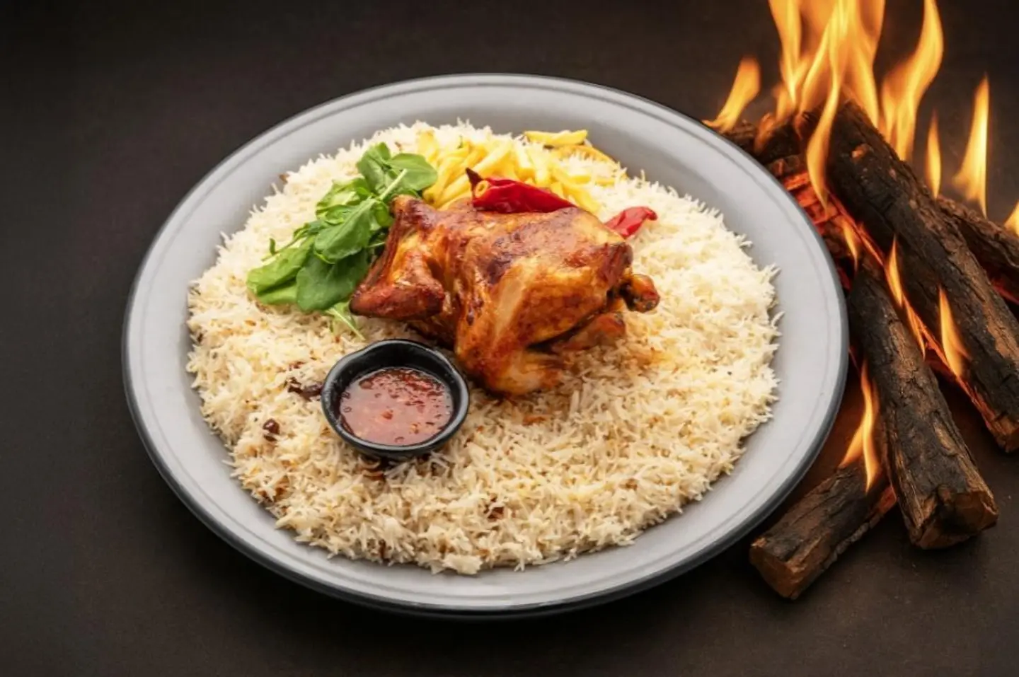 حبه كاملة دجاج شوايه مع الأرز - ابيض+امريكى+مبهر