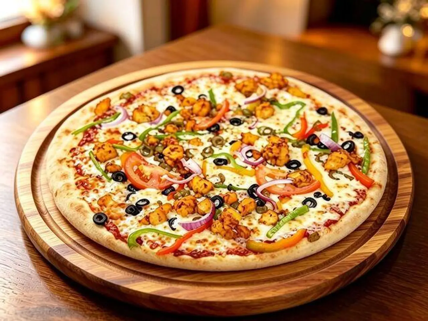 Chicken And Vegetable Pizza - Medium