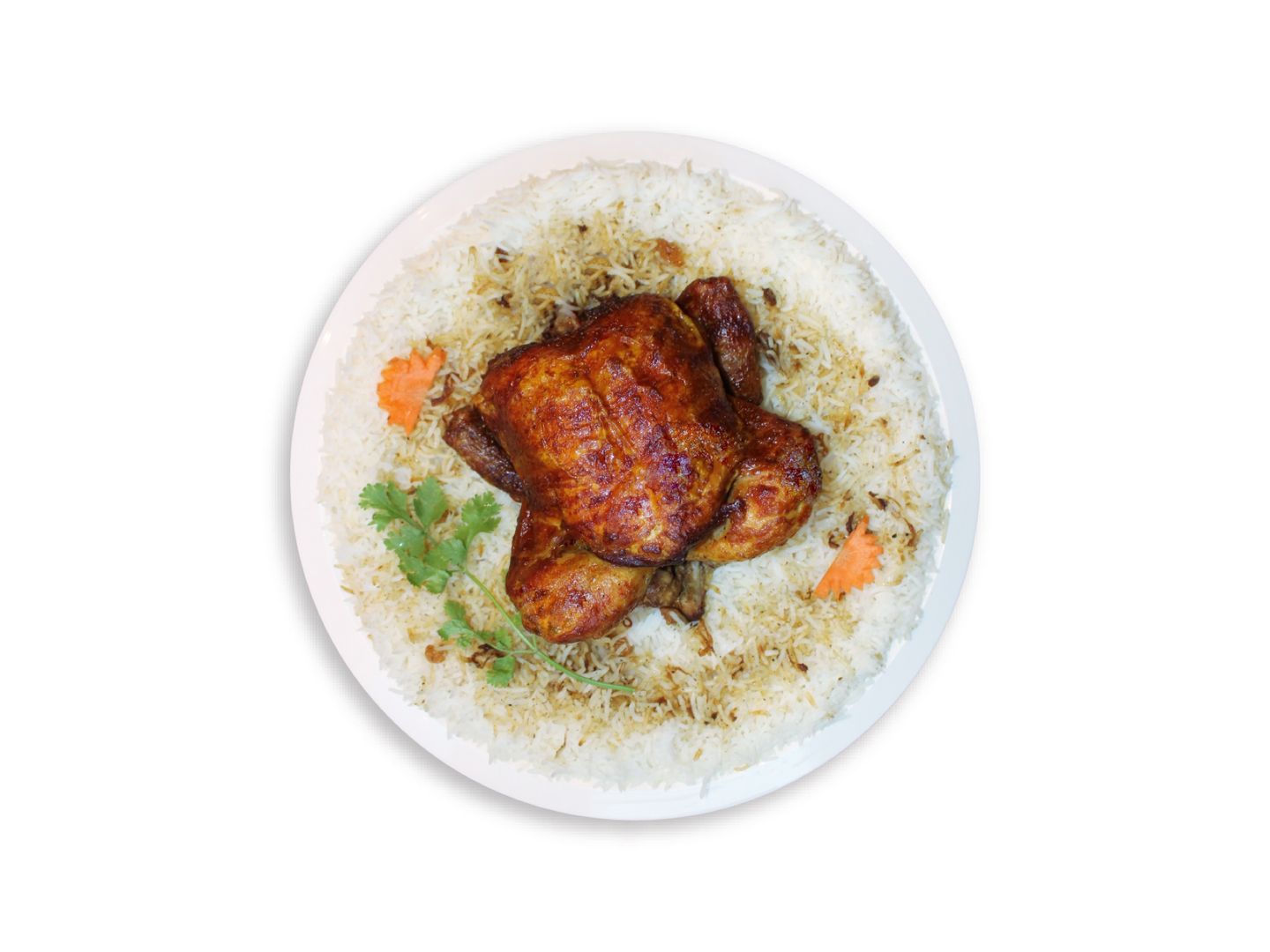 Grilled Chicken With Rice - A Quarter Chicken