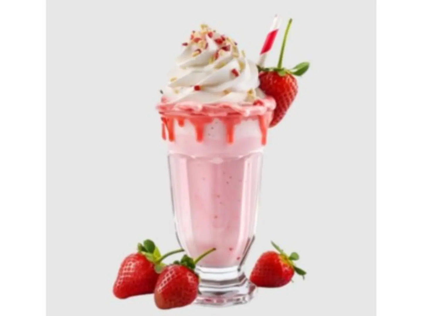 Natural Strawberry Milkshake - Small