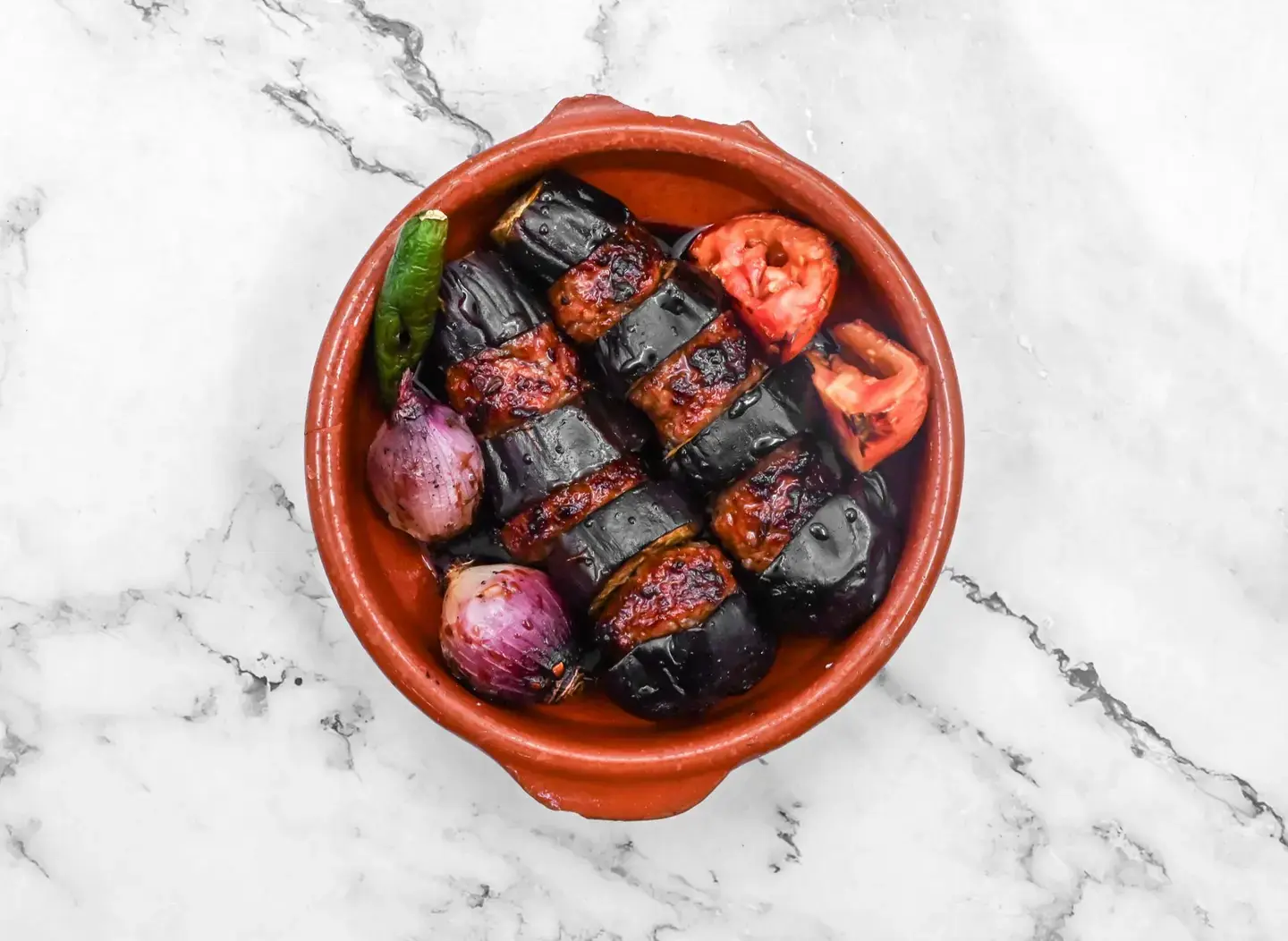 Eggplant Kebab - For One Person