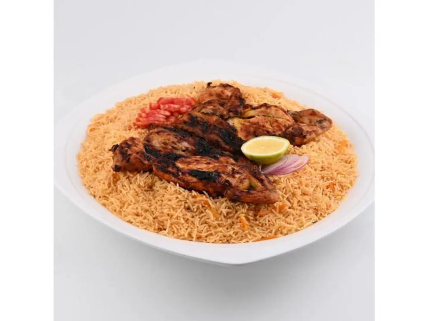 Chicken On Charcoal With Rice - Half A Chicken