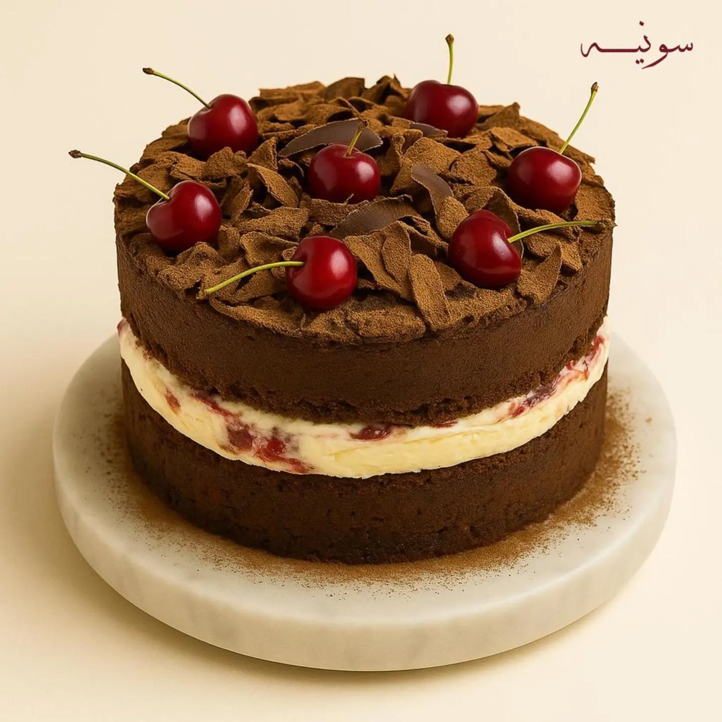 Black Forest Cake With Cherries - Medium + Printing