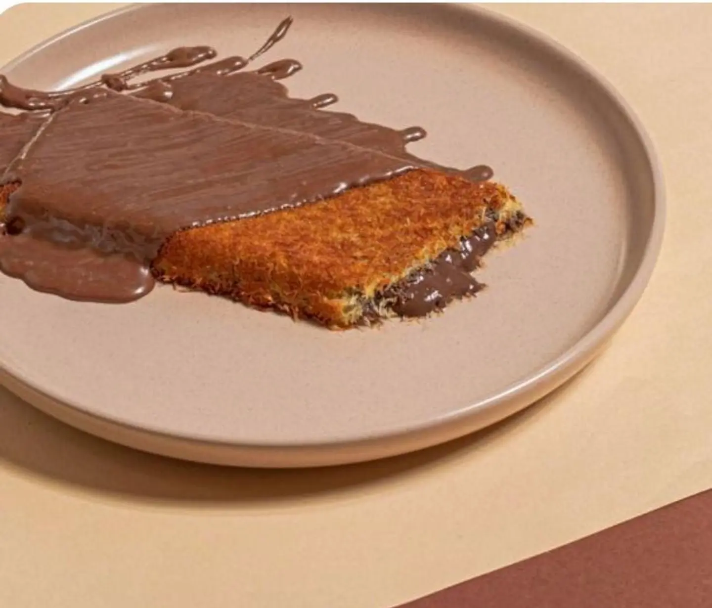 كنافة قشطة شوكلت بلجيكي مستطيله - صغير