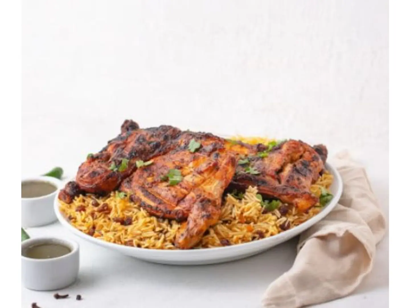 Charcoal Chicken With Rice - Half A Chicken