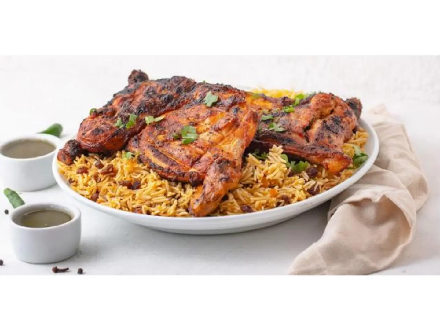 Charcoal Chicken With Rice - Half A Chicken