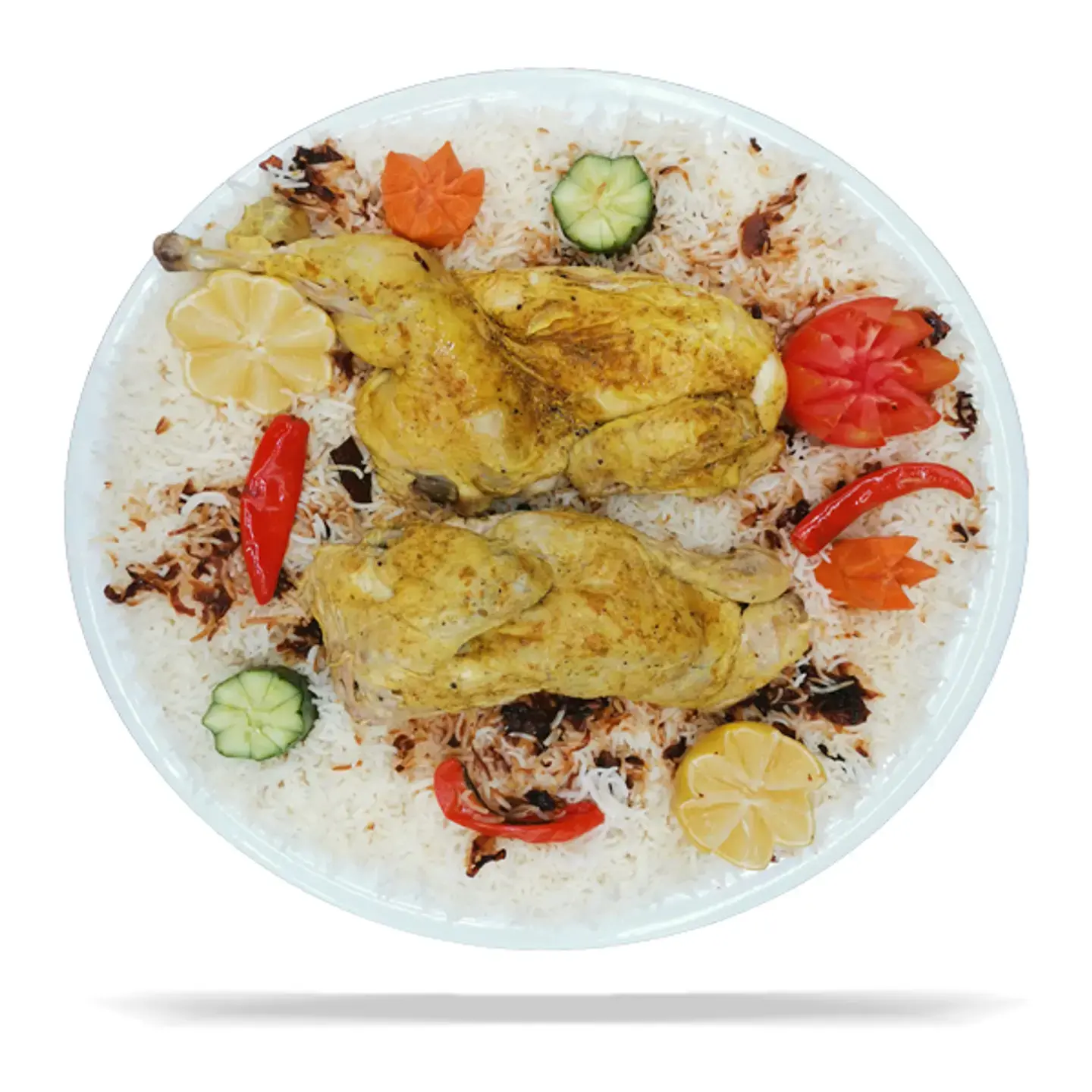 دجاج مدفون مع أرز - ربع دجاجة