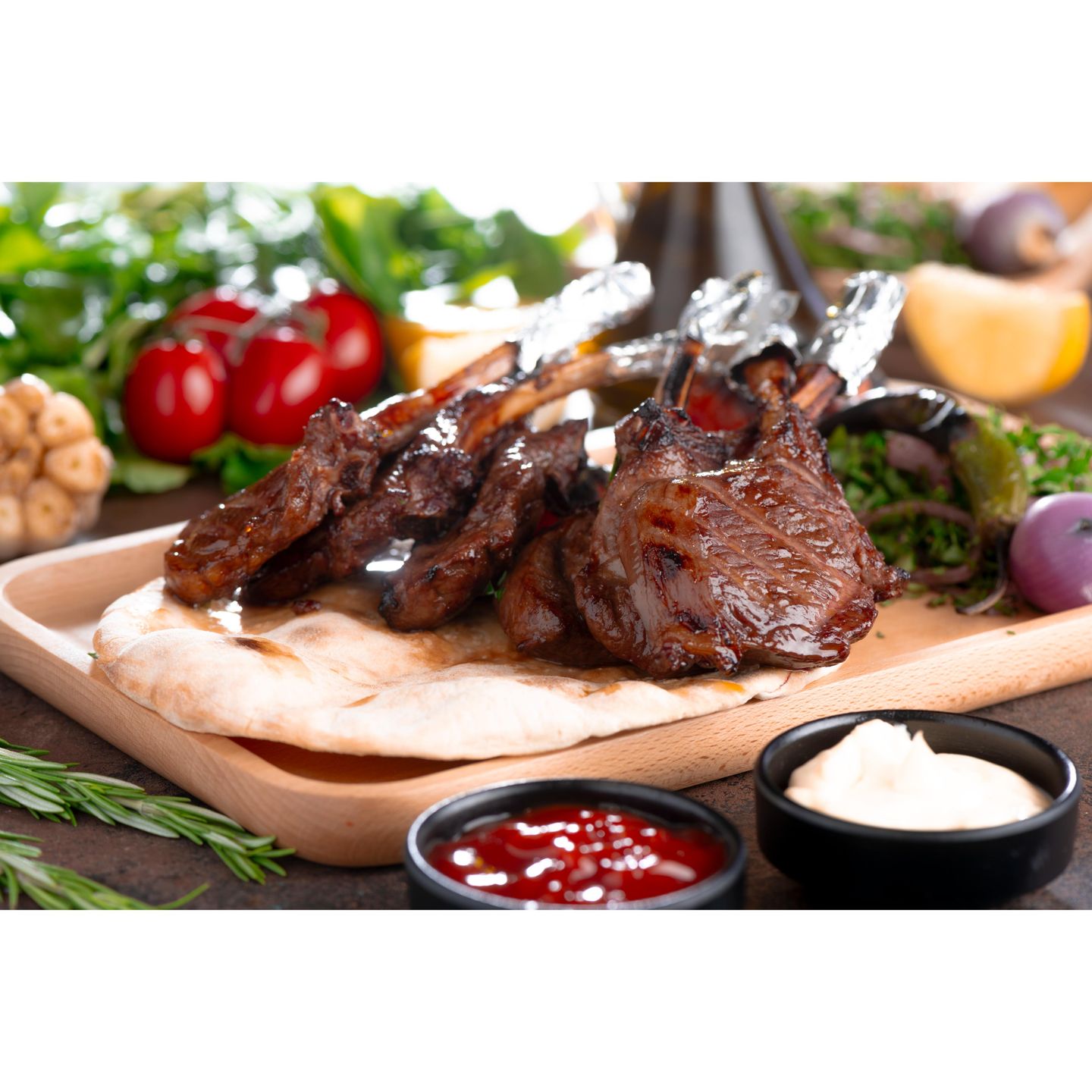 Lamb Chops Bbq - For One Person