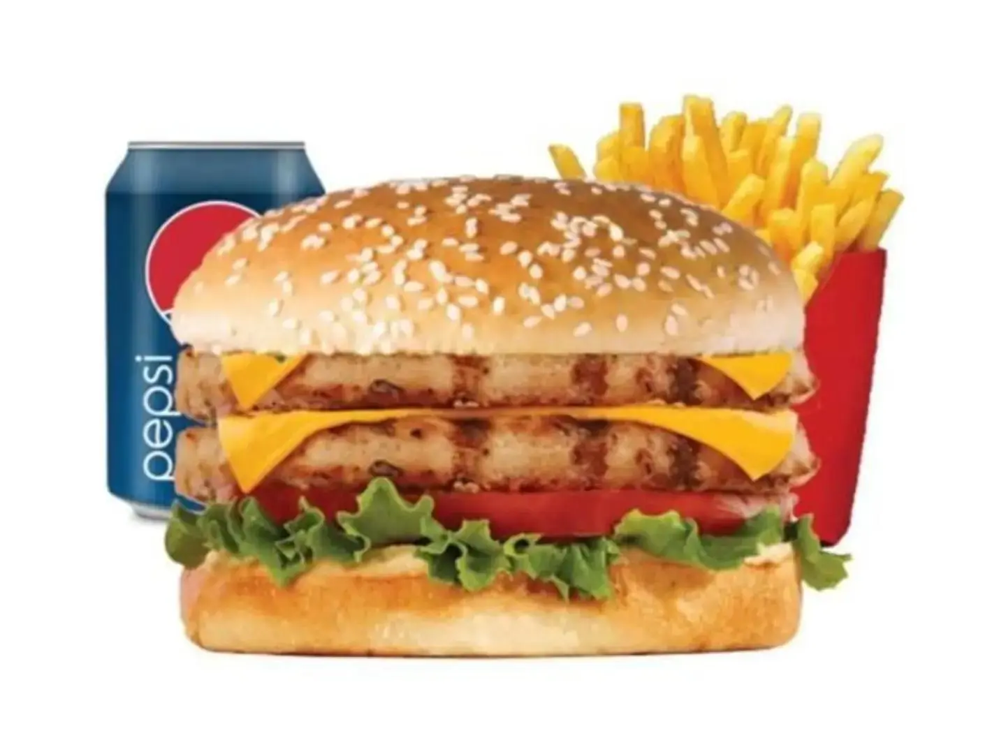 Double Burger Meal - With Cheese