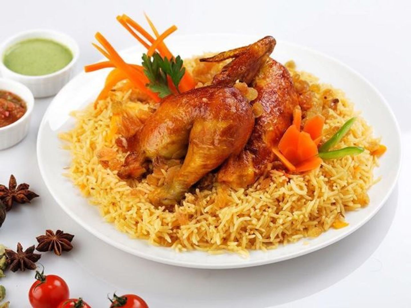 دجاج شواية مع الأرز - نصف دجاجة
