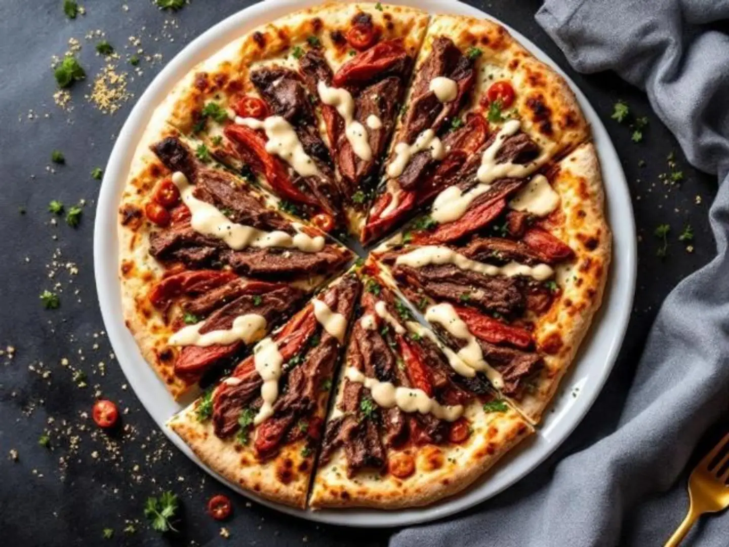 Meat Shawarma Pizza - Medium